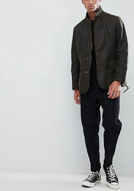 BARBOUR LUTZ Waxed Jacket Olive Rugged Sophistication MSRP$520 British Luxury image 19