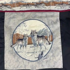 Vintage Adalade Wilson Handmade Nature Wolves Graphics Men's Black Jacket USA