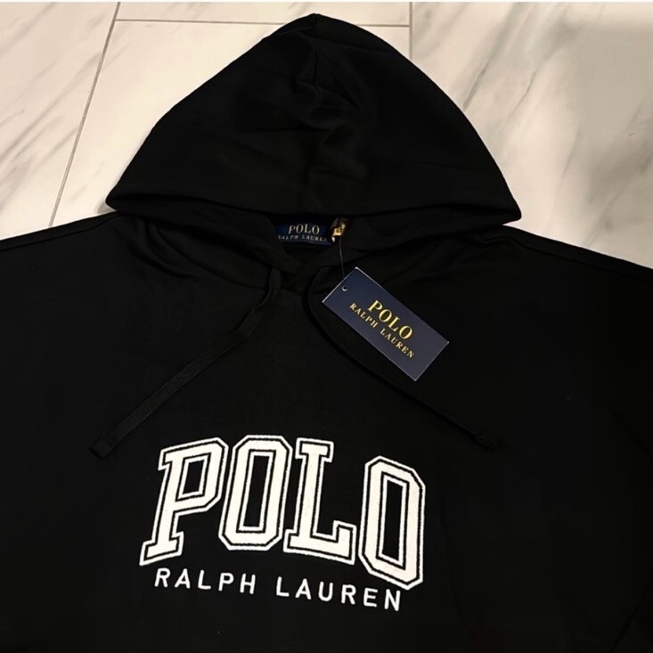 Polo Ralph Lauren Big and Tall Men's Embroidered Logo Hoodie Black