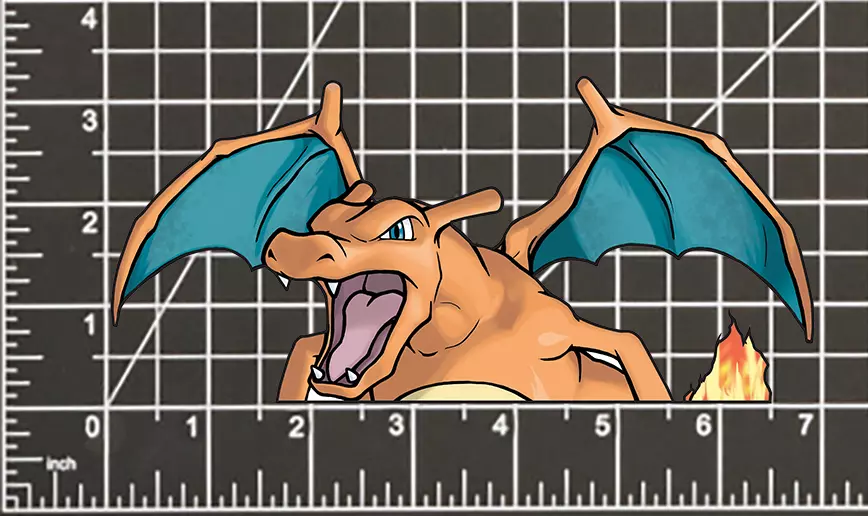 Charizard POKEMON STICKER DECAL -Flying Peeker Peeking- 4