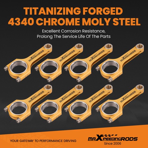 8x Racing 4340 EN24 Connecting Rods for Toyota Lexus RC-F 2UR-GSE 5.0L Engine - Bild 2 von 11