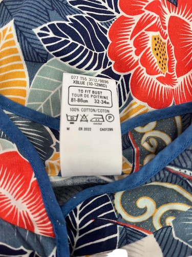 Abito vestito St MICHAEL M&S taglia small 10/12 cotone floreale vintage donna EU40 - Foto 9 di 11