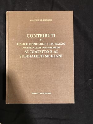 Beitrag zum etymologischen Wortschatz Roman SUBDIALETTO SICILIANO A.FORNI 