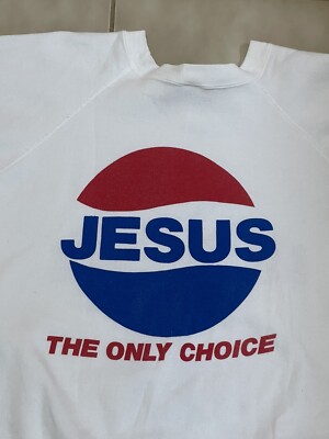 Vintage 80s Jesus Christ Pepsi And Mary Chain Crewneck Gospel Play