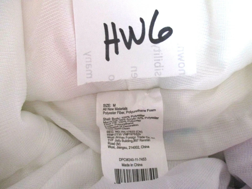 Disfraz de felpa unicornio con capucha talla adulto mediano Hyde and Eek Halloween blanco HW6 Foto 4 de 4