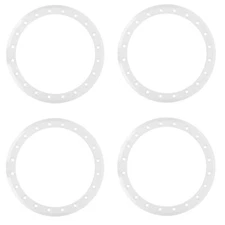 Full Set of System 3 SB-3 15" Beadlock Rings White (4)