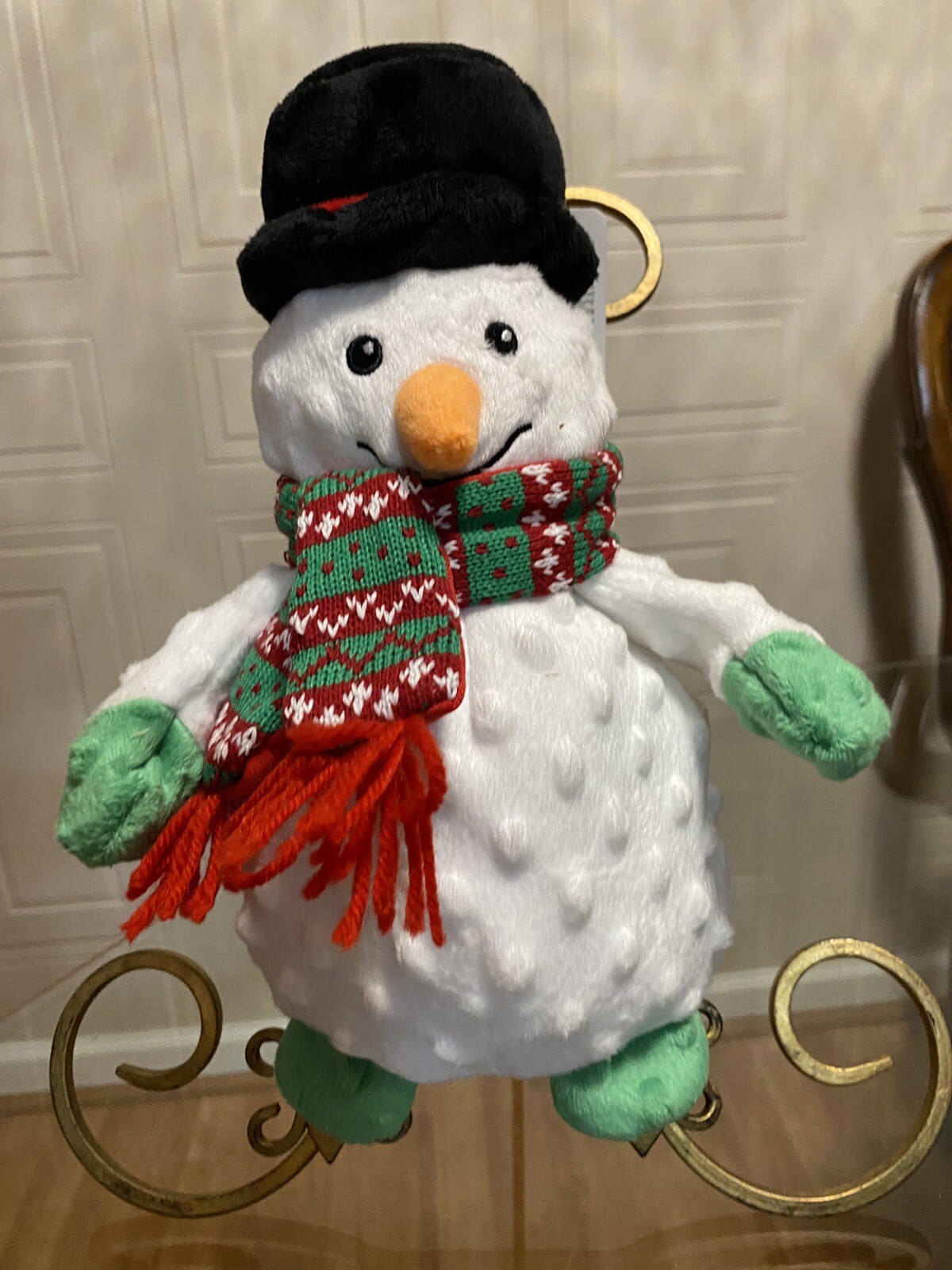 Petlou  Christmas Natural Snowman Dog Toy, 11&rdquo;Loud Squeaker.