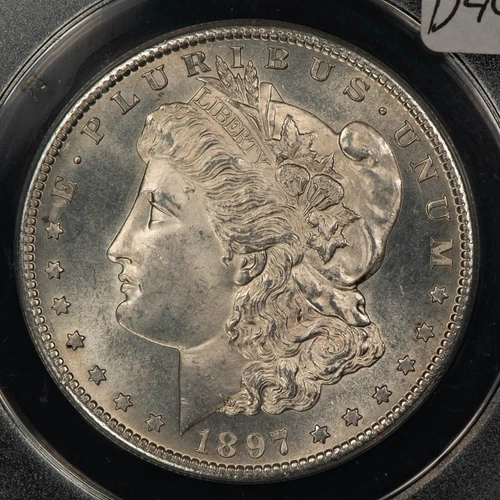 1897-S $1 Morgan Dollar - Eye Appeal Deep Fields - ANACS MS 60 Dets - B4923