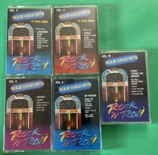 Solid Gold Hits Rock n Roll Cassettes Volumes 3,4,6,8  10 Lot Of 5 