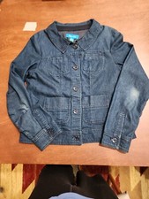 Chaqueta vaquera azul abotonada Trixie + Lulu para mujer MEDIANA L/S usada en excelente estado. R7