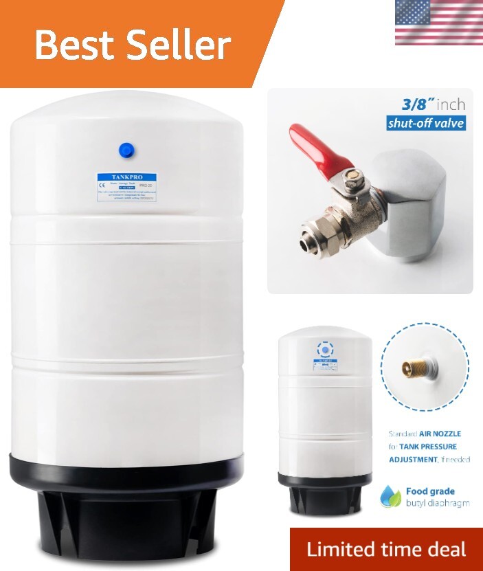 20 Gallon Pre-Pressurized Tank for Reverse Osmosis RO Systems with 14 gallons...