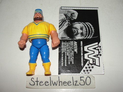 Vintage WWF Akeem Action Figure With Bio File Card...