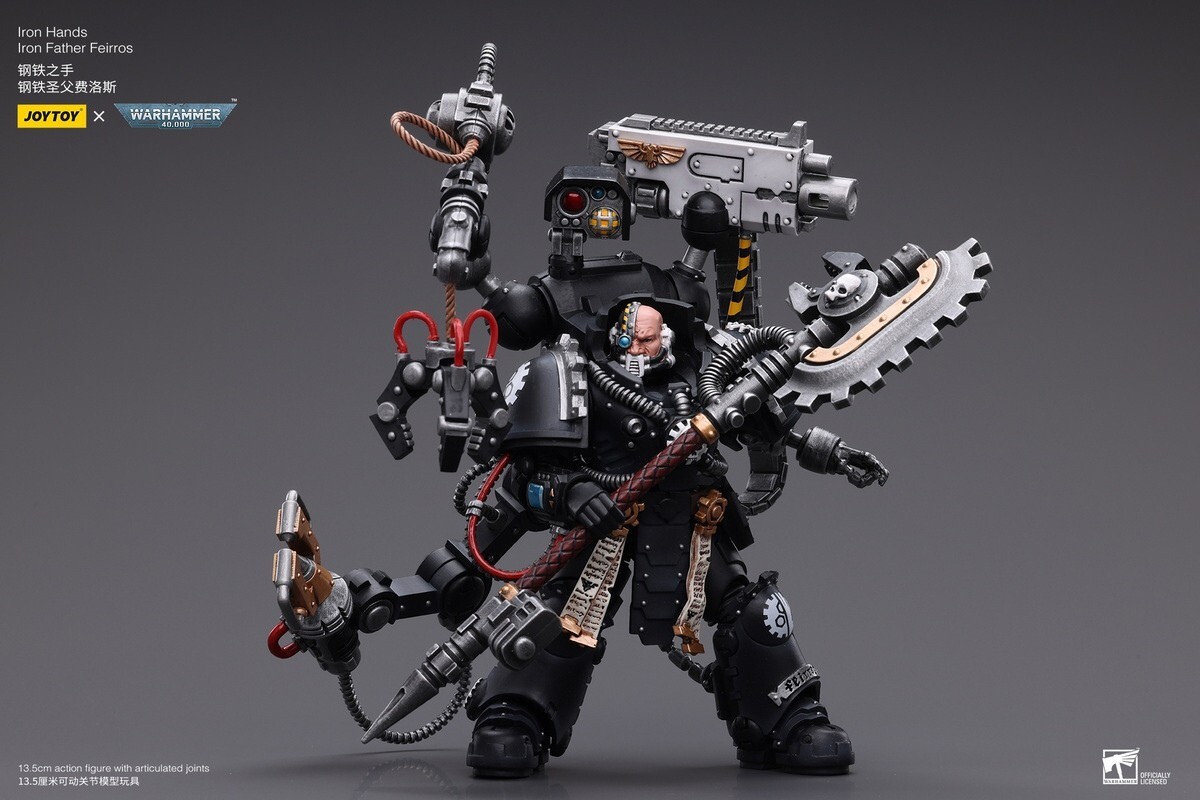 1/18 JOYTOY X Warhammer 40k Iron Hands iron Father Feirros 5