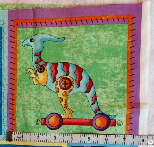 Dinos on Parade Blocks Fabric Panel plus 2 yards of Border Fabric by Clothworks - Picture 7 of 22