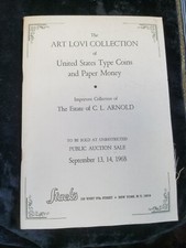 Stack's Sept 13 1968 Art Lovi Collection Coin Auction Catalog C.L. Arnold Estate