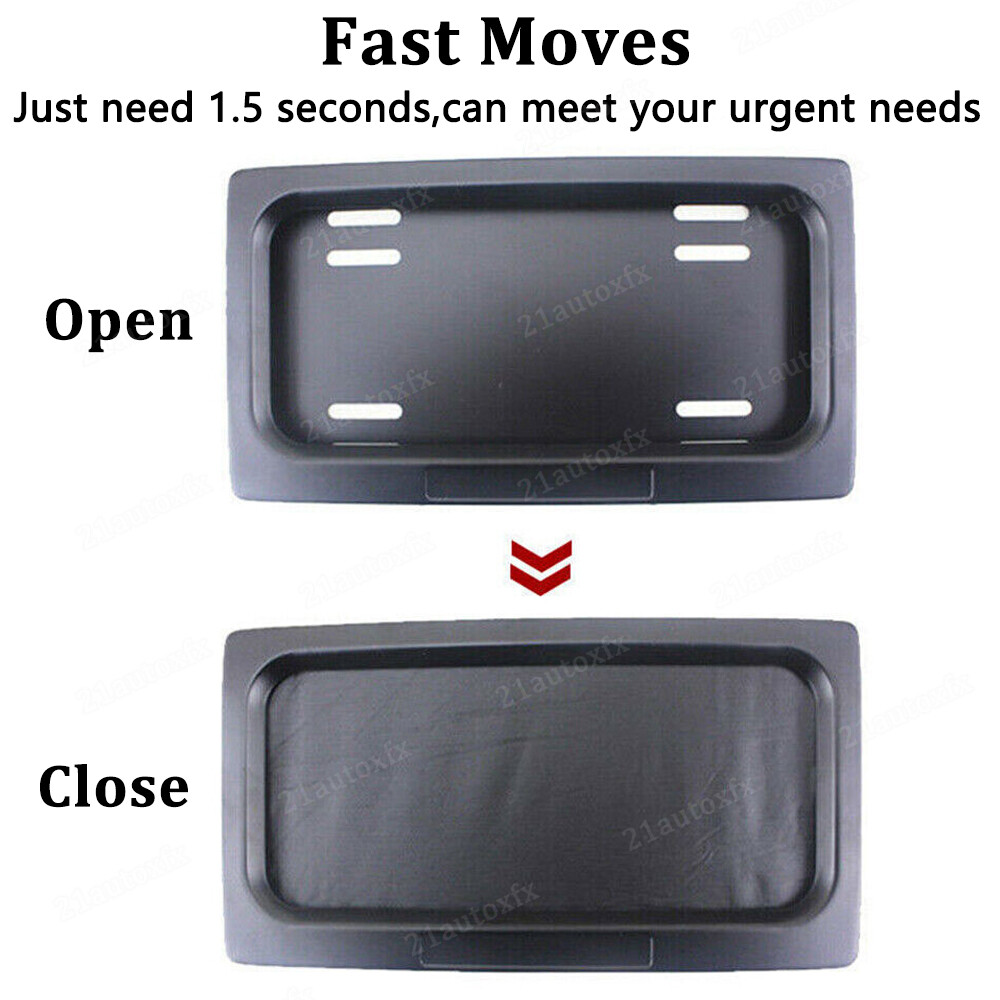 1 Set Electric Car License Plate Frame Black with Remote Control For US Standard eBay