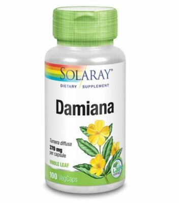 Solaray Damiana Leaf 370mg | Traditional Womens Support for Healthy Mood- Libido