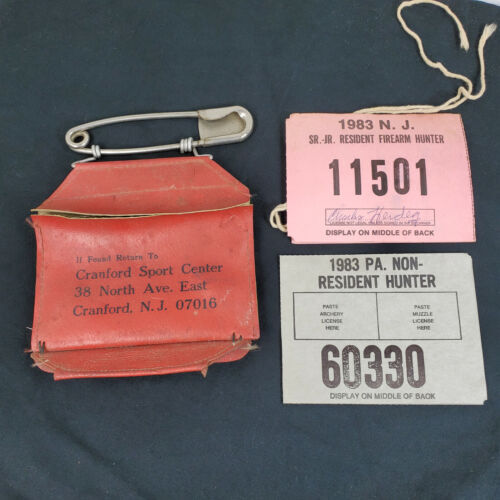 Lot De 22 Pins Vintage Permis De Pêche Résident Pennsylvanie, 1938 - 1975, 75 Ans D'histoire