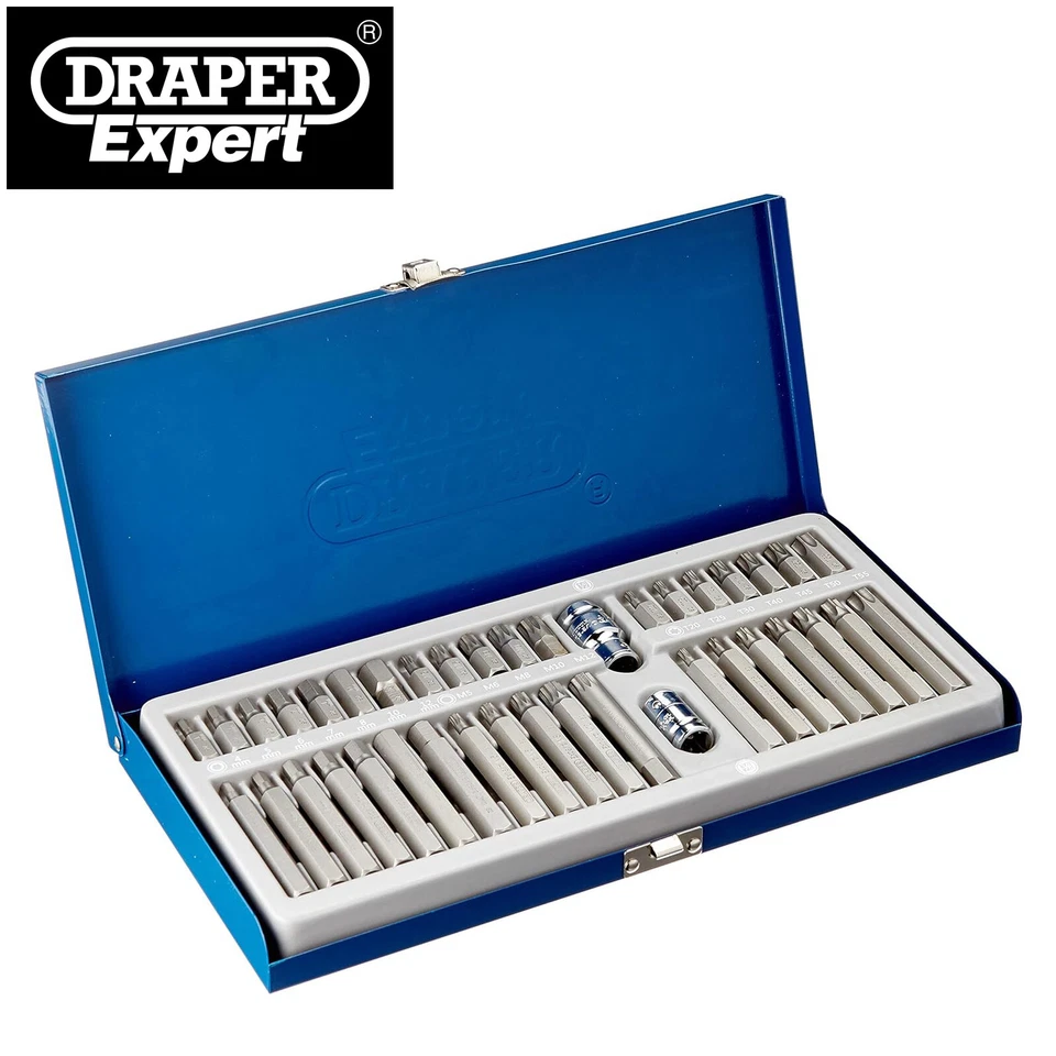 Draper Expert 33322 TX-Star Torx Hex Spline Bit Set 40pc Mechanics + Steel Case - Image 3 of 4