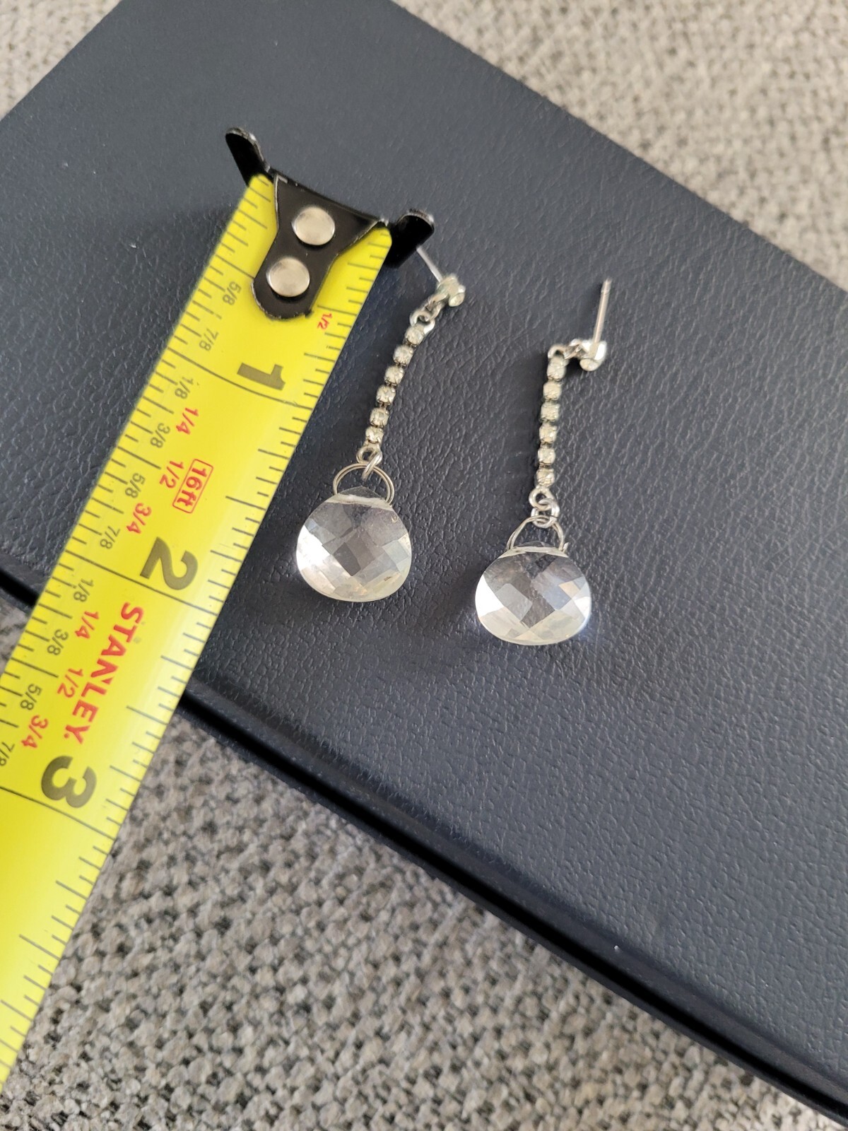 BEAUTIFUL Rhinestone Dangle Drop Crystal Earrings - image 4