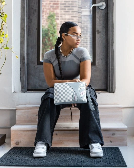 Bolso de Mano SPRAYGROUND Air To The Throne Jetset Cruzado a Cuadros Foto 4 de 4