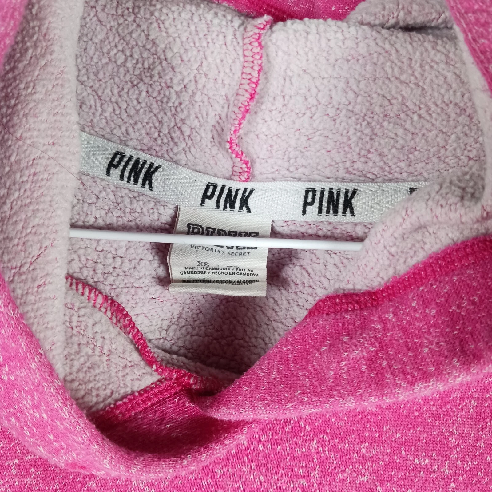 UNDERCOVER Felpa con cappuccio ROSA victoria secret taglia XS rosa