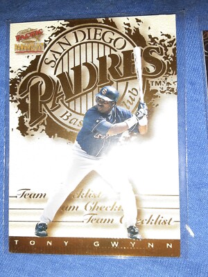 1999 Pacific Paramount  Team Checklists #25 Tony Gwynn GOLD FOIL MVP HOF PADRES