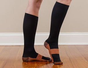 6 Pairs Copper Compression Socks 20-30mmHg Graduated Support Mens Womens S/M-XXL