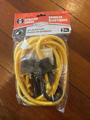RoadPro RPJS-HD40 40'' Heavy Duty Stretch Cords with Anti-Scratch Hooks