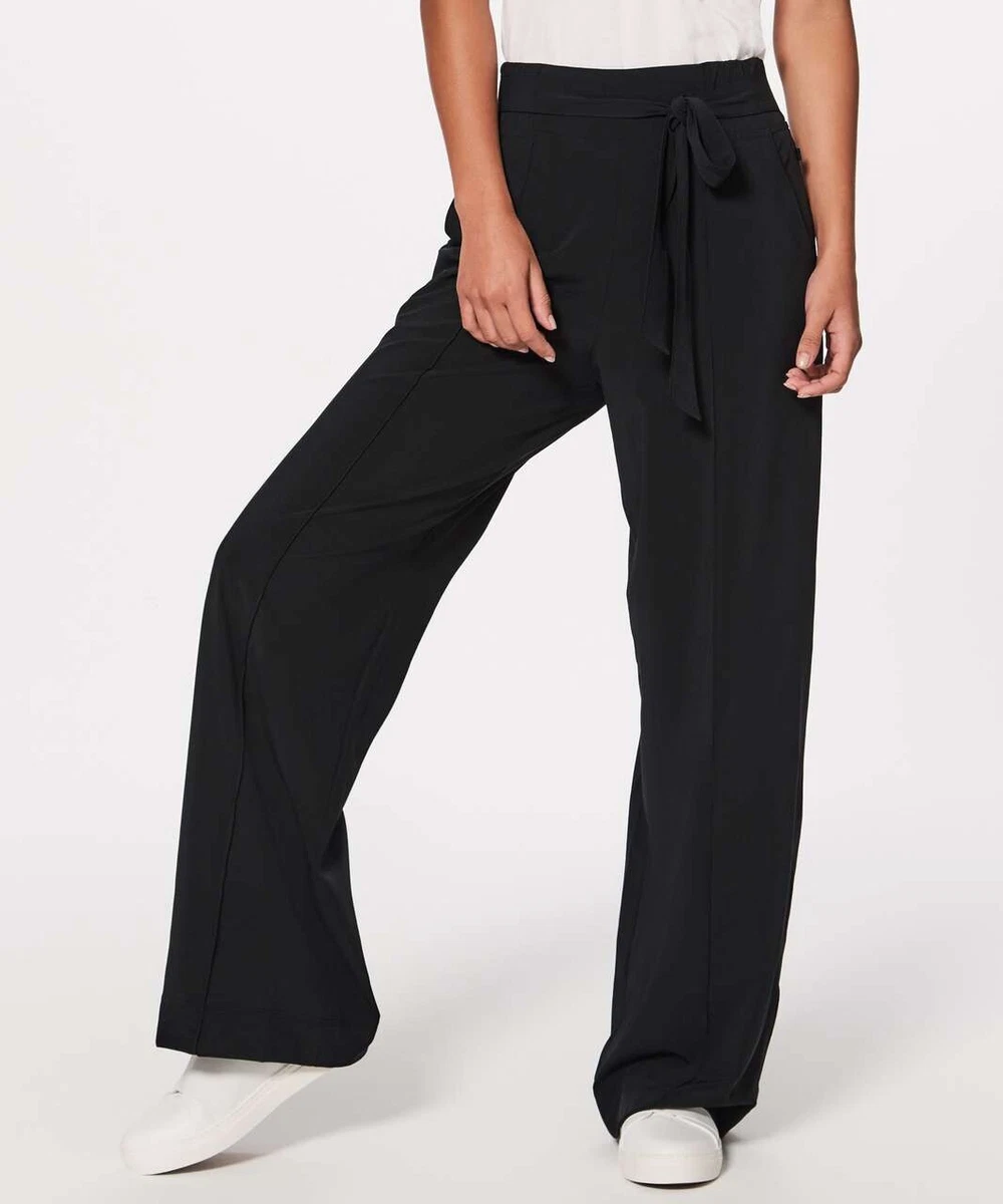 Lululemon Lululemon Noir Pant Womens 4 Black High Rise Wide-Leg Woven