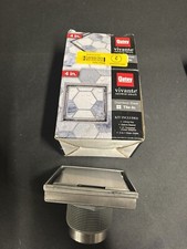 OATEY Designline 4  Stainless Steel Square Shower Drain w/ Tile-In Pattern Drain