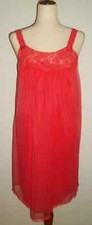 Vintage 1960s Sears Women's Sexy Red Lined Sheer Nightie Size Medium Made in USA