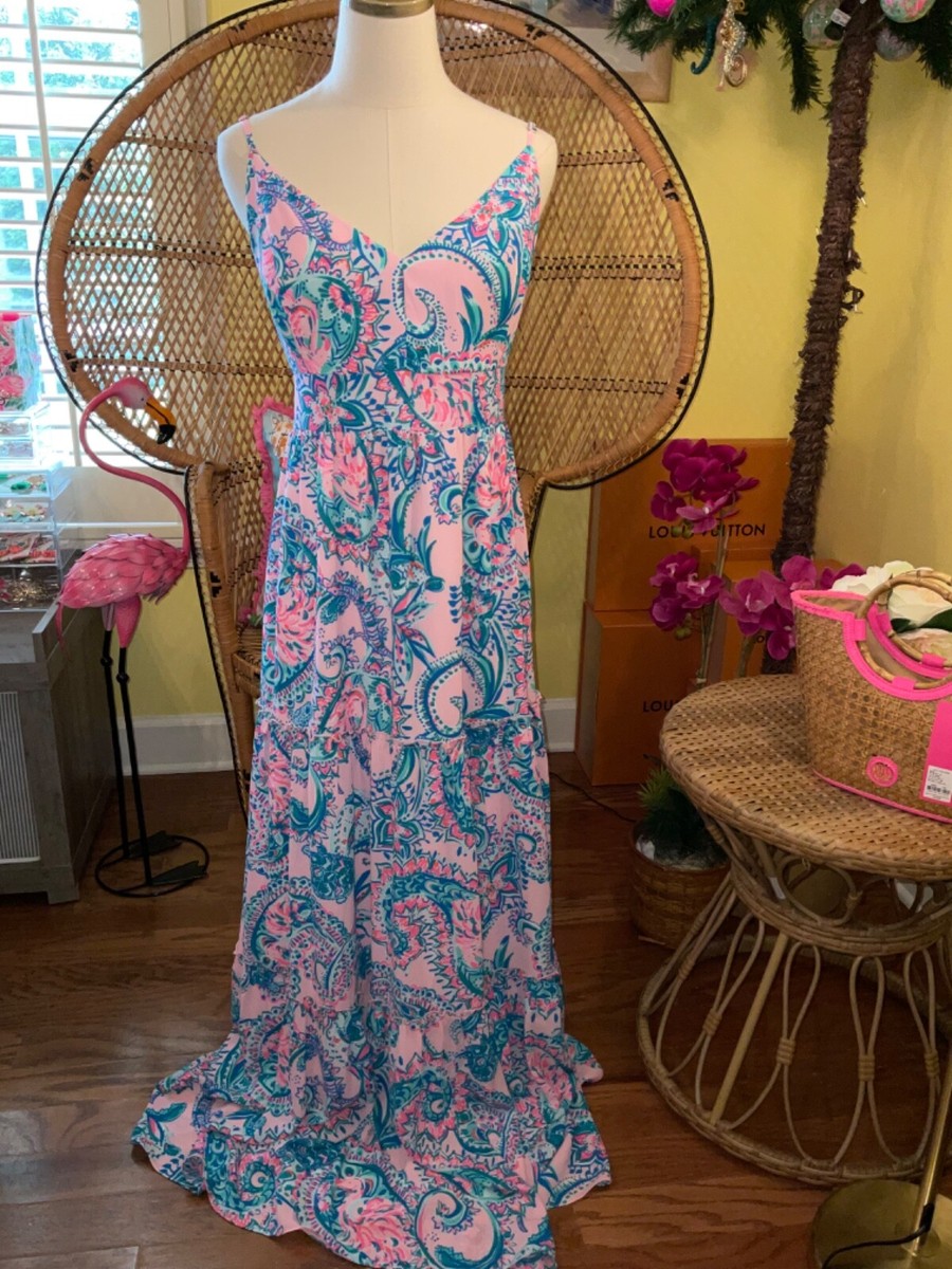 chinese dress ladies Lilly Pulitzer, Womens, Lucilyn One Shoulder Cott, Confetti Pink, 8 at  Amazon Women's Clothing store main image 0
