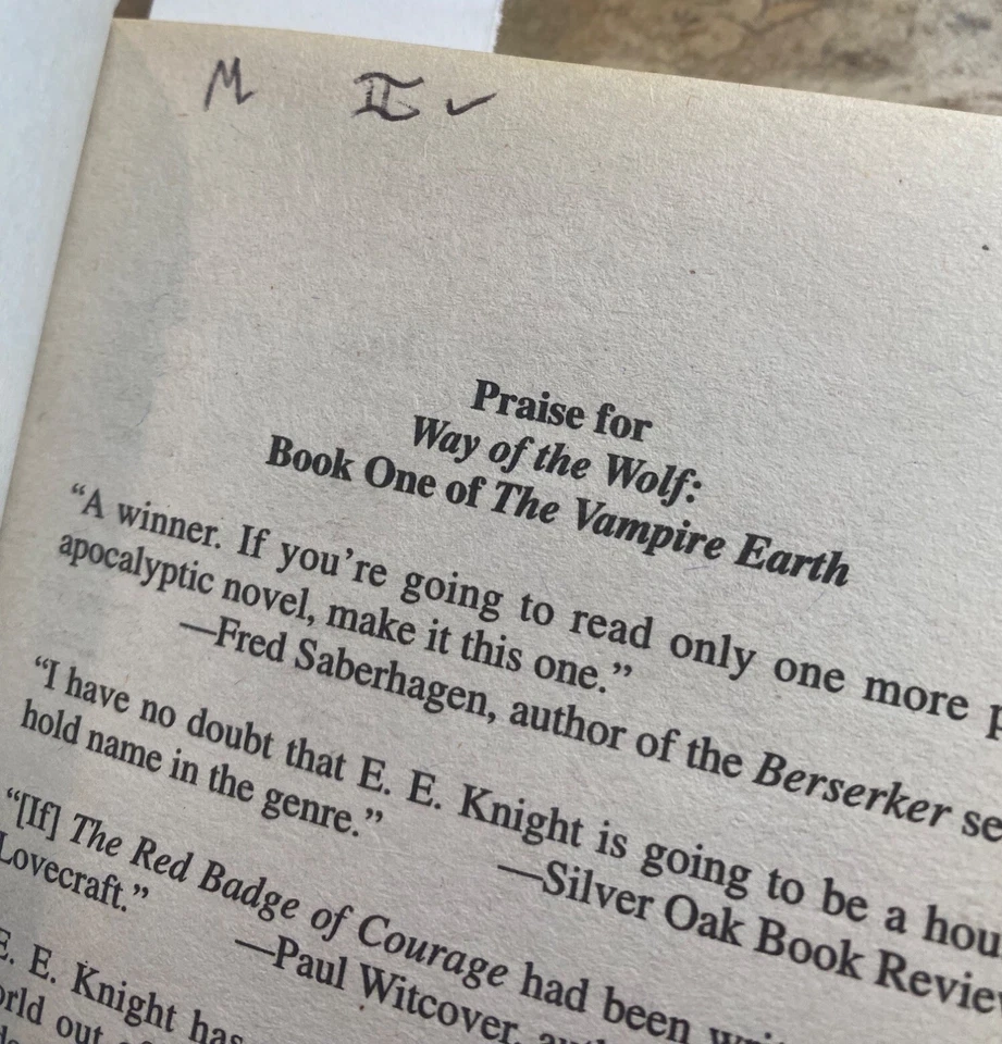 "Choice Of The Cat" By E.E. Knight Book Two Of The Vampire Earth Series Foto 2 de 4