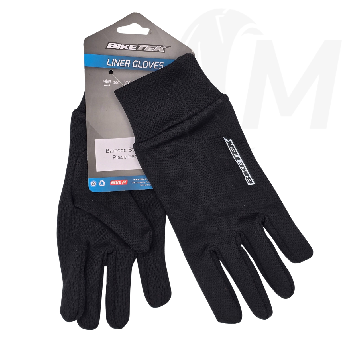 BikeTek Inner Liner Gloves Thermal Motorcycle Inner Gloves S M L XL  Lightweight - Main Image