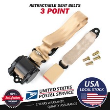 1 Pack Beige Universal 3 Point Retractable Adjustable Car Safety Seat Belt Kit 1 Pack Beige Universal 3 Point Retractable Adjustable Car Safety Seat Belt Kit