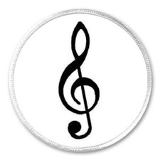 Treble Clef - 3" Sew / Iron On Patch Musician Music Band Orchestra Humor Gift