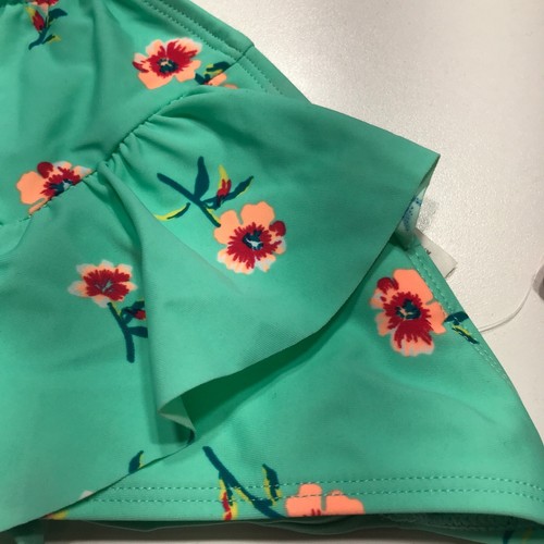 Kanu Surf 2-Piece Swim Set Girls Youth Size 4 Aqua Green Floral Bikini Swimwear - Picture 6 of 21