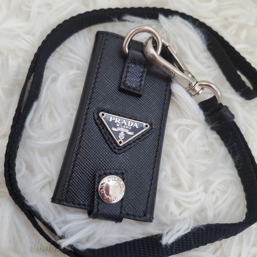Prada Black iPod Nano Case with Neck and Shoulder Strap