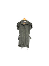 Alice Temperley 100% Silk Khaki Green Military Safari Shirt Dress UK 8 