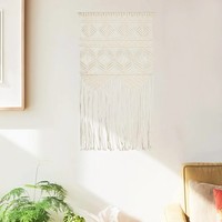 Makramee Wandbehang Baumwolle 40X80 Cm Boho Deko