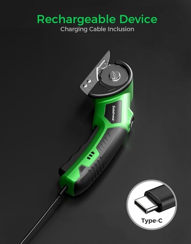 Rechargeable Electric Box Cutter with Upgraded Motor & Ergonomic Design in Green - Picture 10 of 10