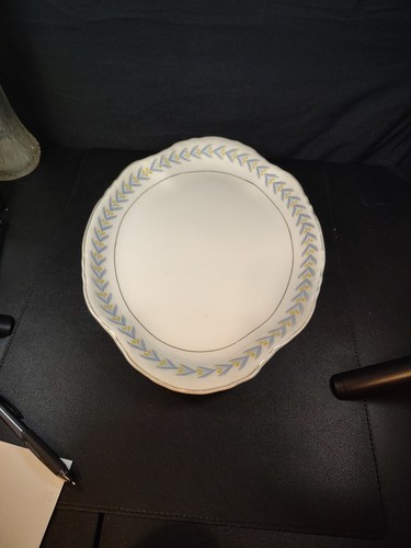 WS George Radisson China Apollo Oval Platter 16" Serving Platter Blue Yellow 40s - Picture 8 of 21