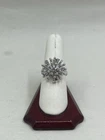 Sterling Silver 925 vintage cluster ring ft amethyst stones(6.16g,sz-8)