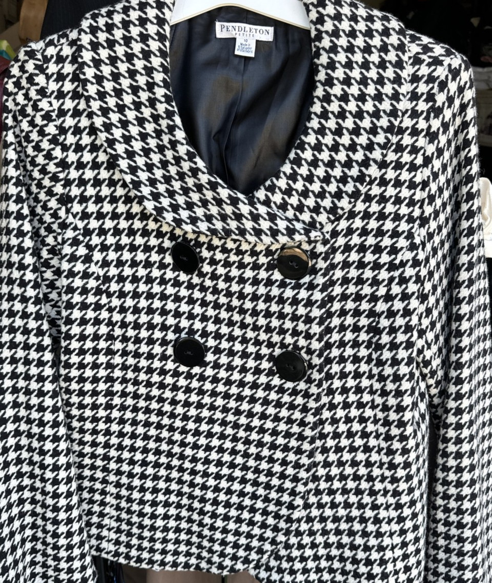 Pendleton Womens Houndstooth Double breasted Blaz… - image 1