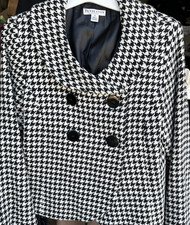 VTG Pendleton Women s Black White Houndstooth Wool Jacket Heritage luxury 10P