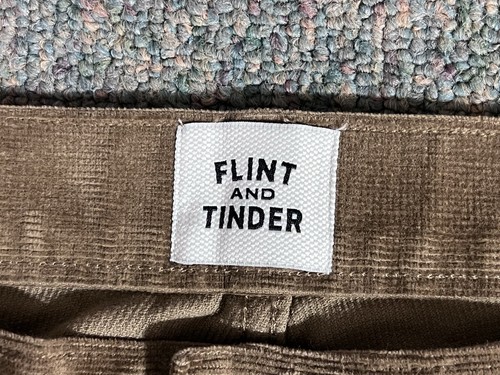 Flint and Tinder Corduroy Pants Men's Size 38x34 Tan Brown Straight Fit Pants - Picture 6 of 17
