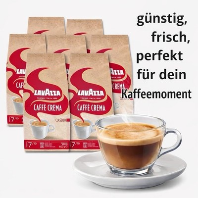 Lavazza Caffe Crema Classico Kaffeebohnen, 6x1kg, MHD 12.2027