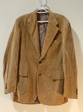 Vintage 70s Levi's Panatela Sport Coat Mens 42L Brown Corduroy Western Blazer