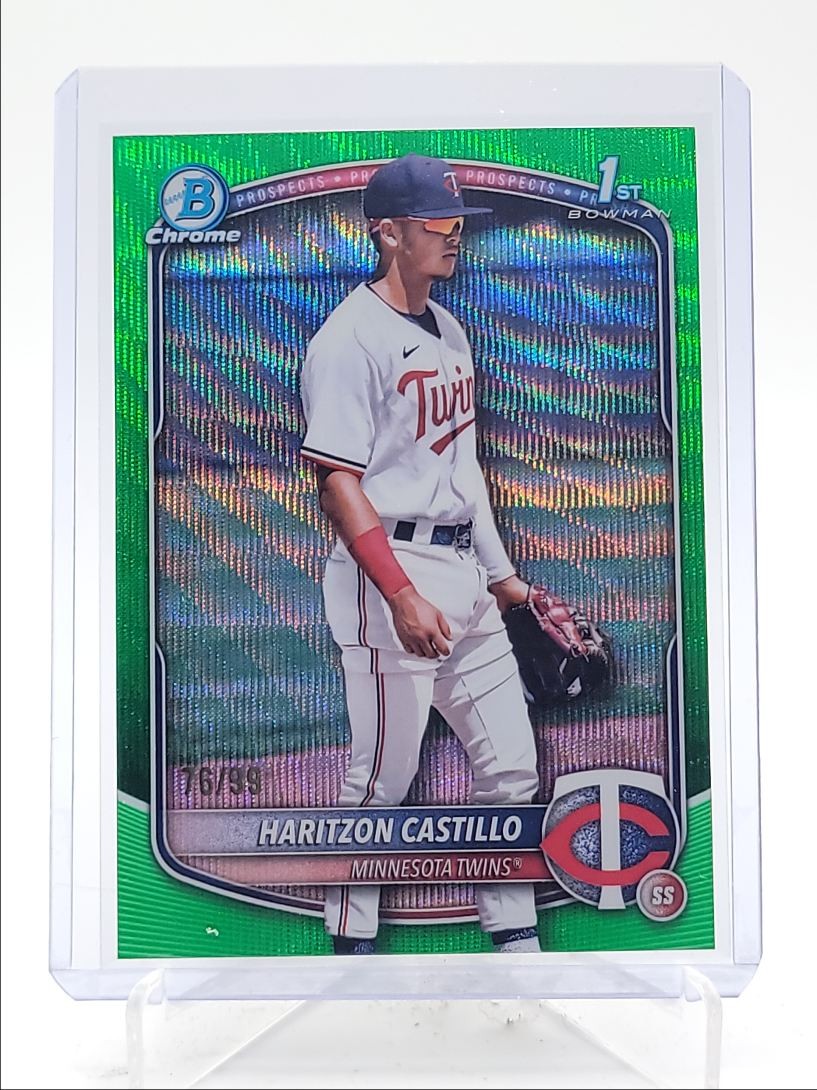 HARITZON CASTILLO 2025 BOWMAN CHROME 1ST GREEN WAVE REFRACTOR /99 Q4115